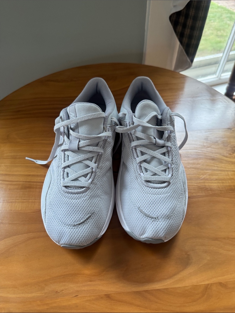 Nike Women's Light Gray/White Mesh Running Sneakers
